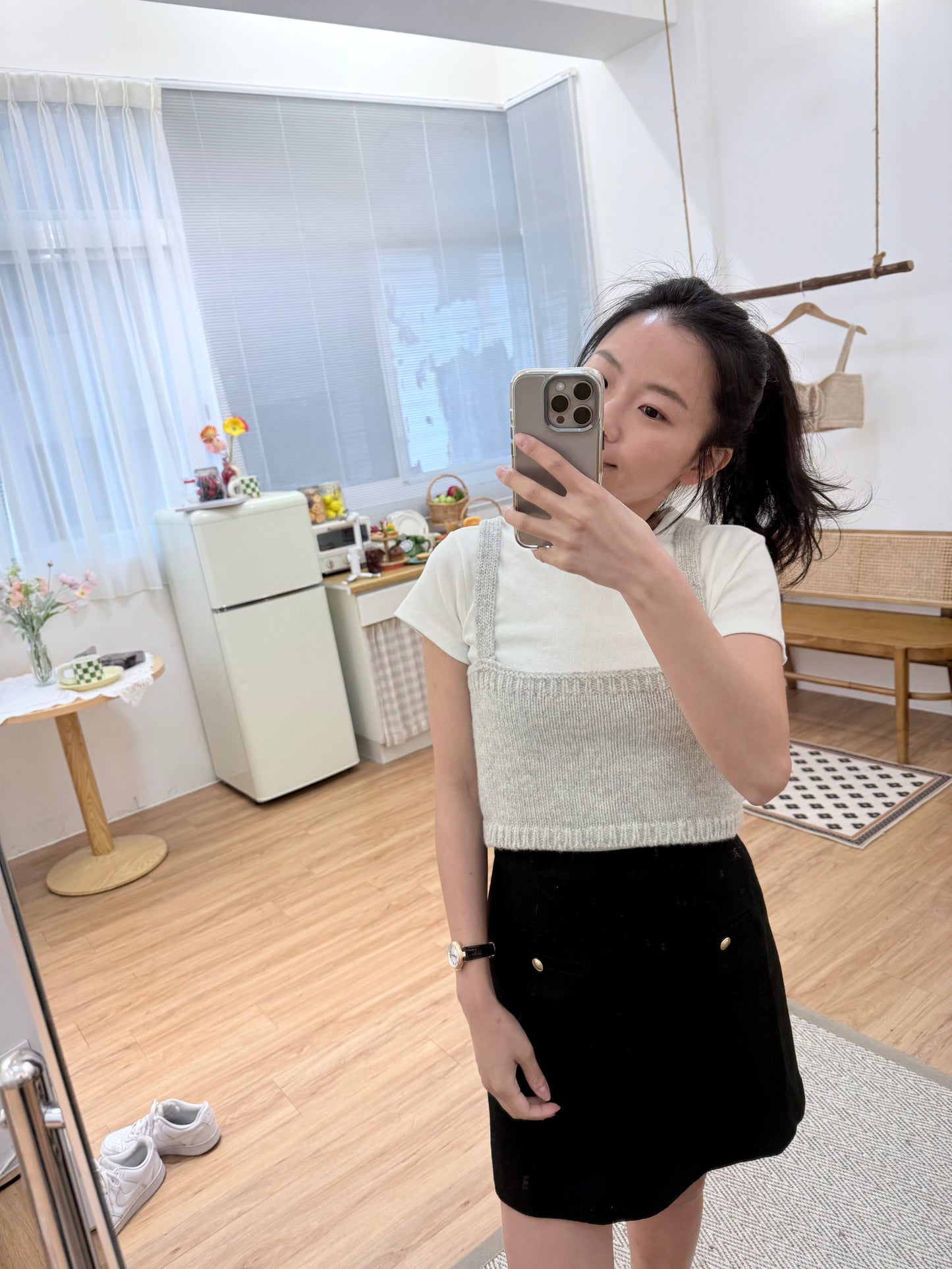 全羊毛小吊帶背心