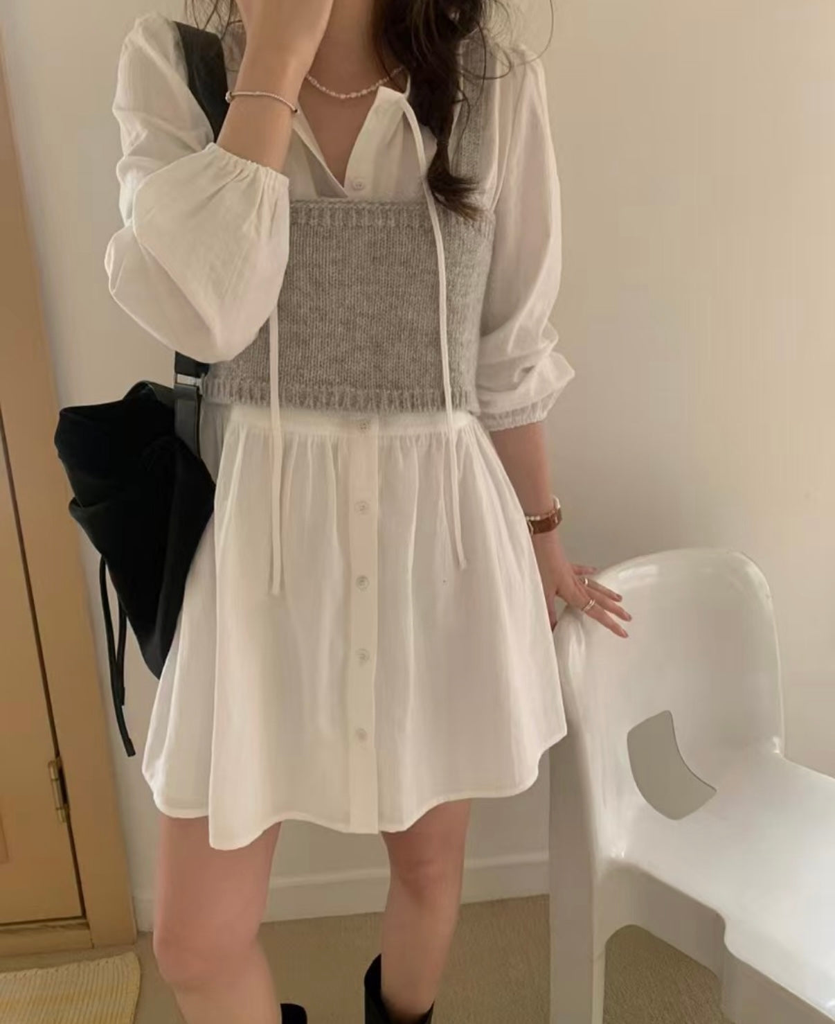 全羊毛小吊帶背心
