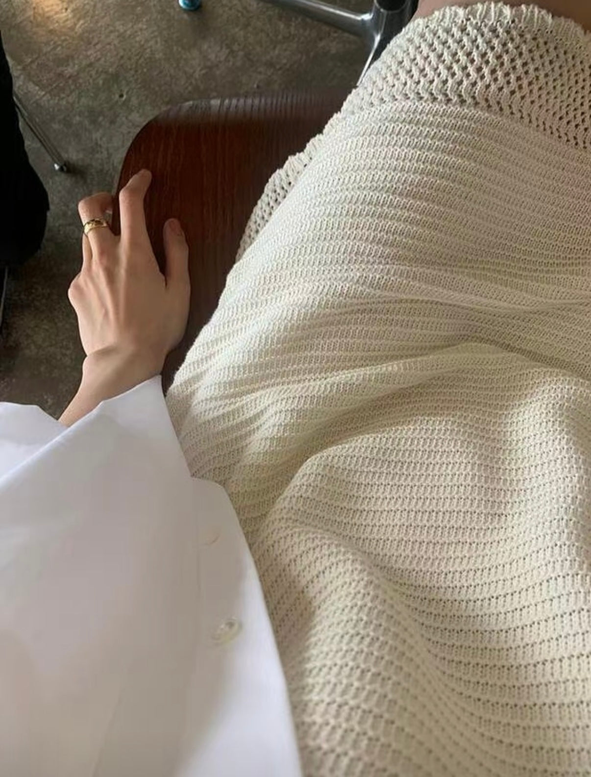 小V領針織細肩帶背心裙