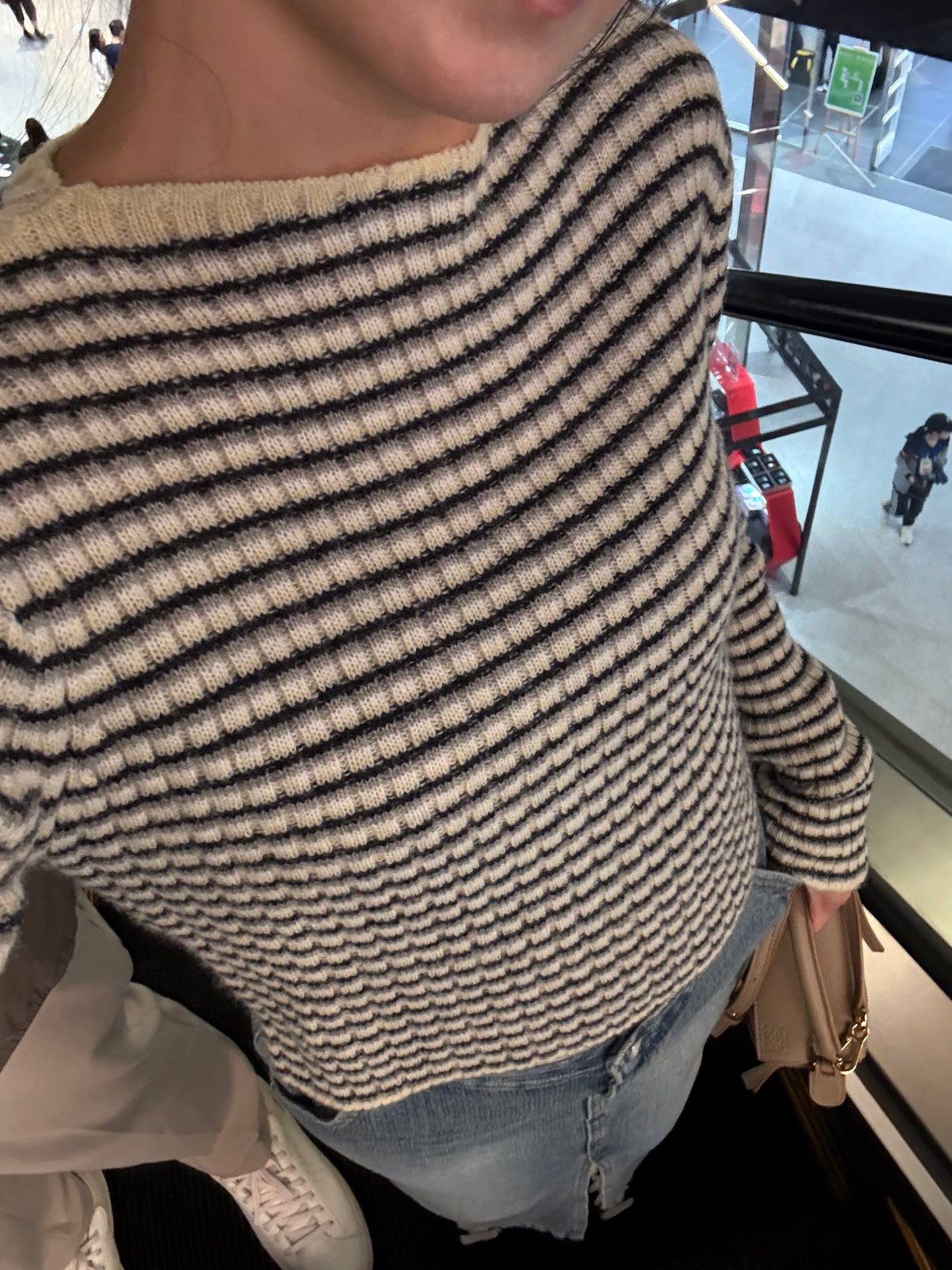 軟綿羊毛針織條紋