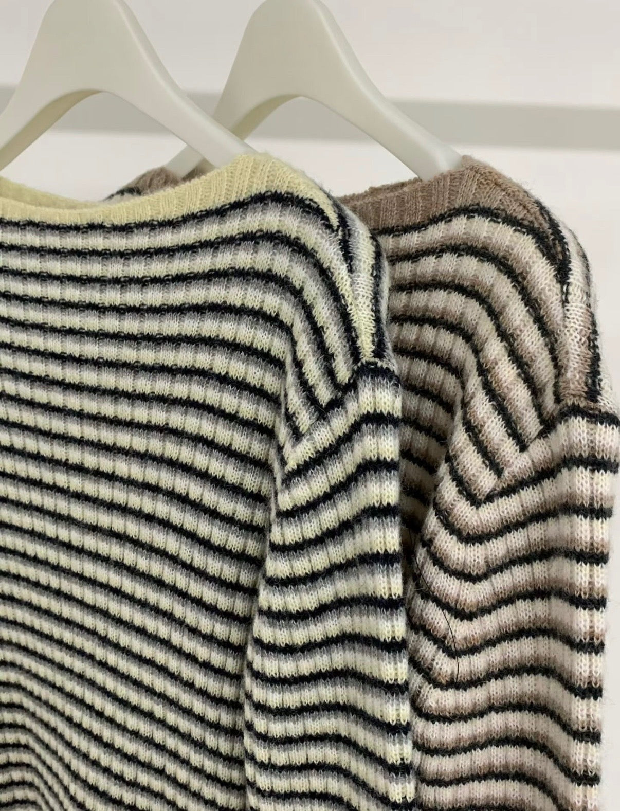 軟綿羊毛針織條紋