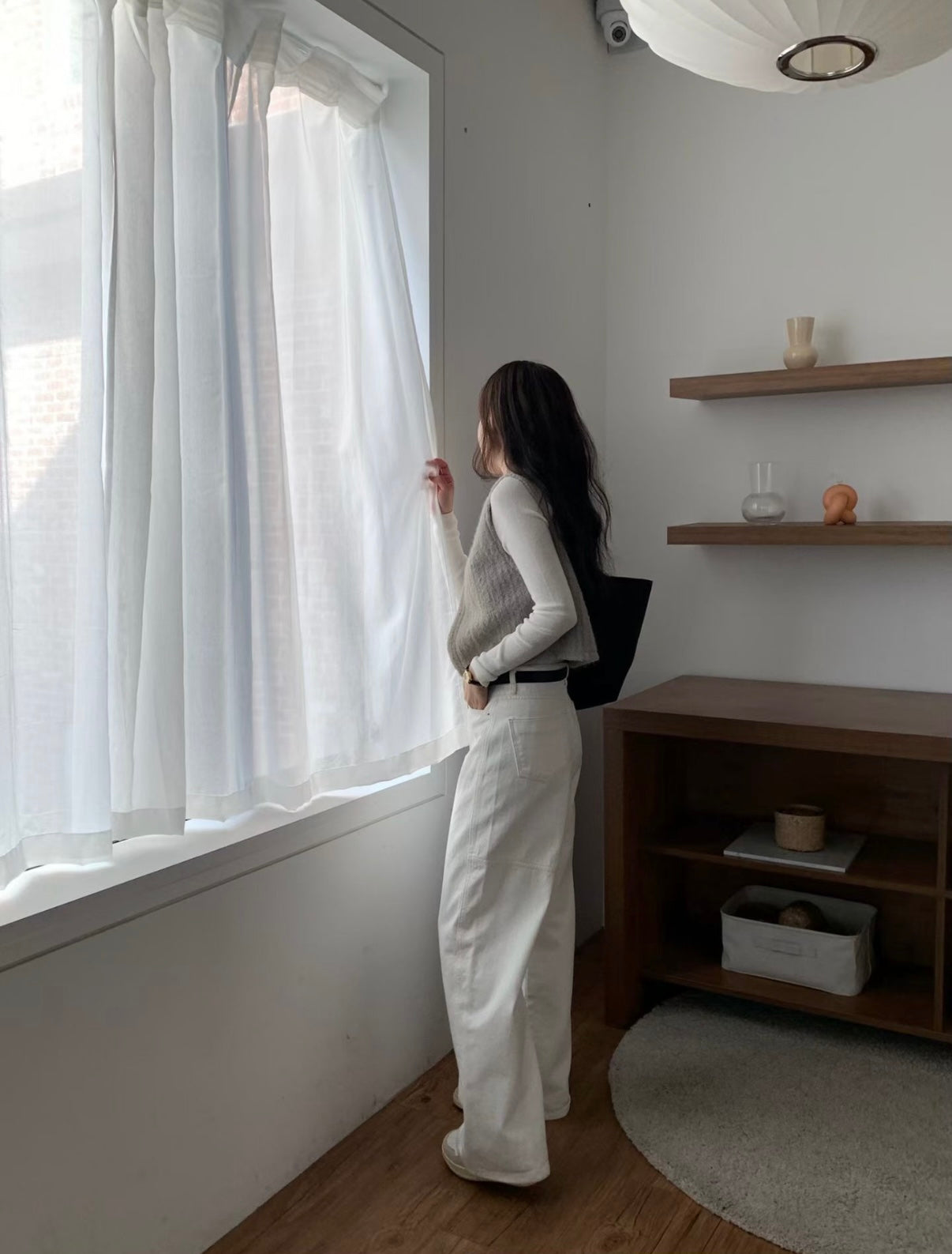 暖呼羊毛繫繩小背心