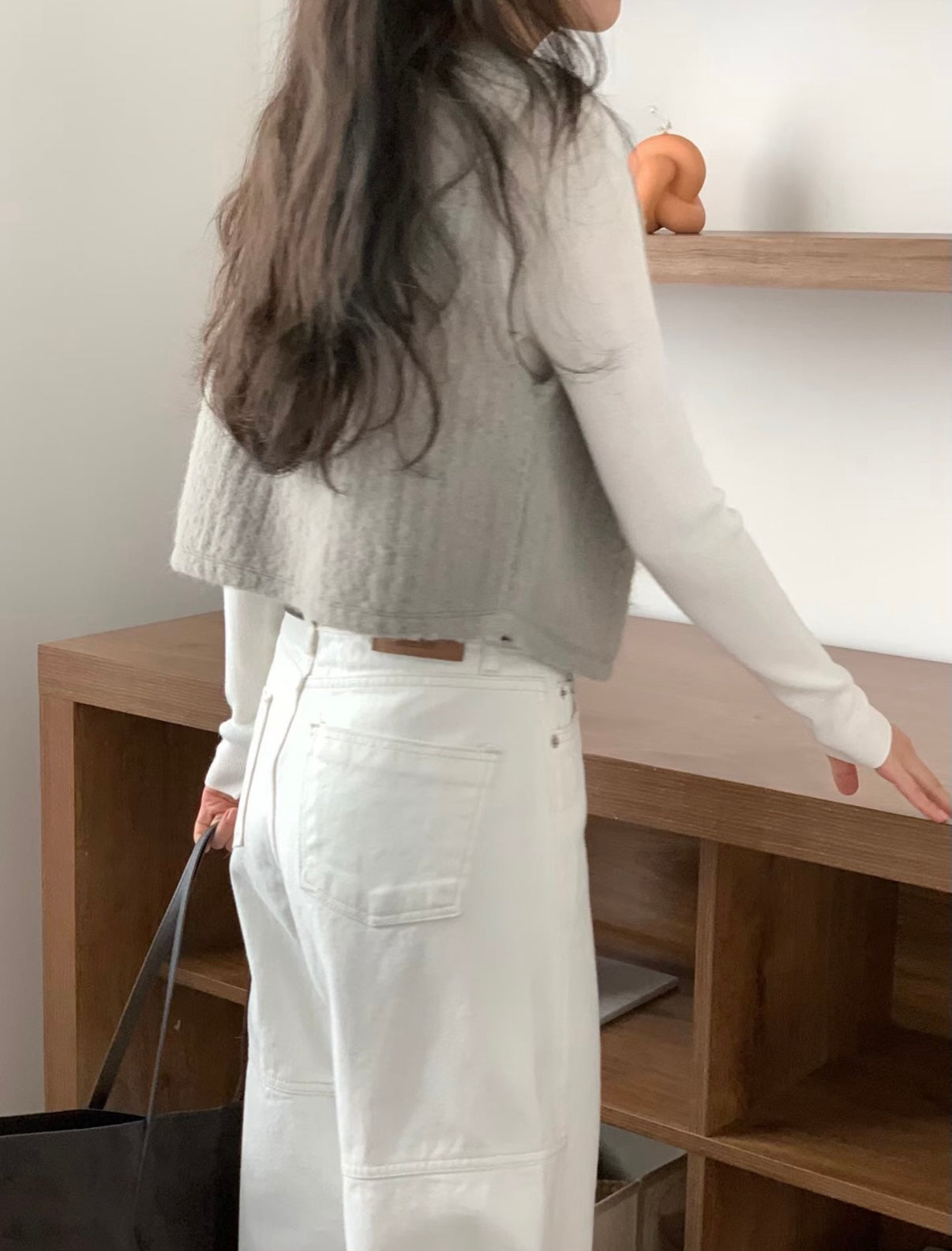 暖呼羊毛繫繩小背心