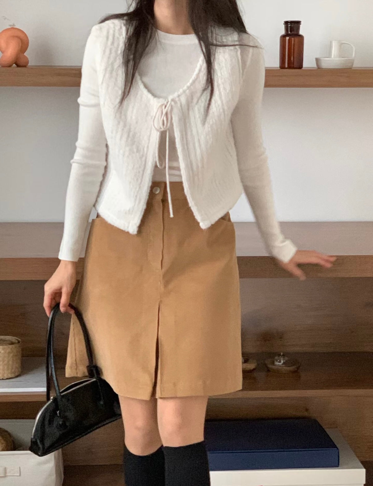 暖呼羊毛繫繩小背心