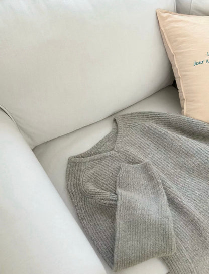 小V領5色針織毛衣