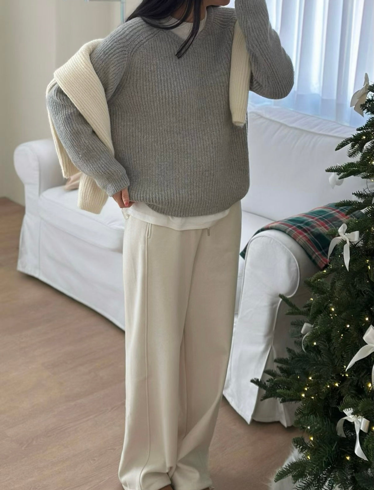 小V領5色針織毛衣